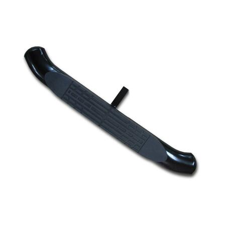 BROADFEET MOTORSPORTS EQUIPMENT 4 in. Oval Black Powder Coat Curved Ends Hitch Step for 1 - 0.25 in. Receivers HS-1106B